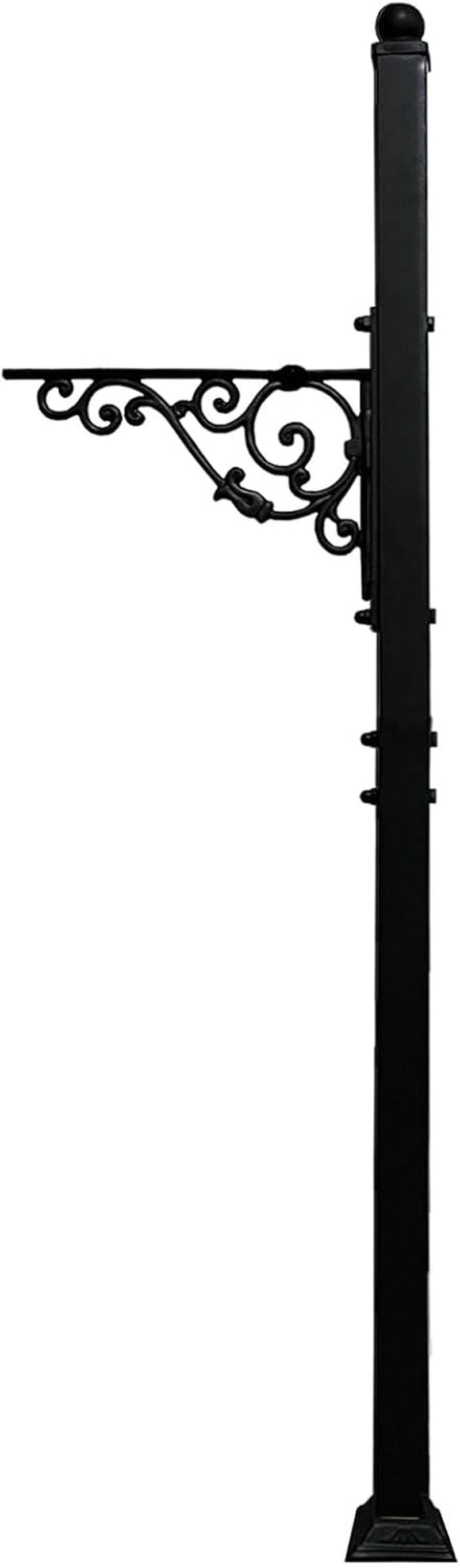 40.2-53" H Heavy Duty Outdoor Mailbox Post, Steel Mailbox Stand, Mounting Stand for Concrete image number 5