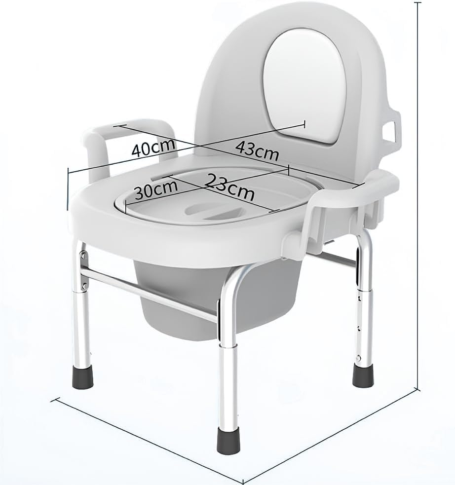 Bedside Commode,Portable Toilet,Adjustable Potty Chair,Commode Chair,Removable Bucket,For Elderly, Pregnant Women, Children, People with Reduced Mobility