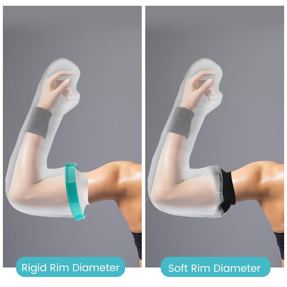 Waterproof Cast Covers for Shower Arm, Watertight Arm Protector Cover, Elbow Injury, Wrist, Post Surgery, Reusable, Elastic, Easy to Use Protect Arms in Bath