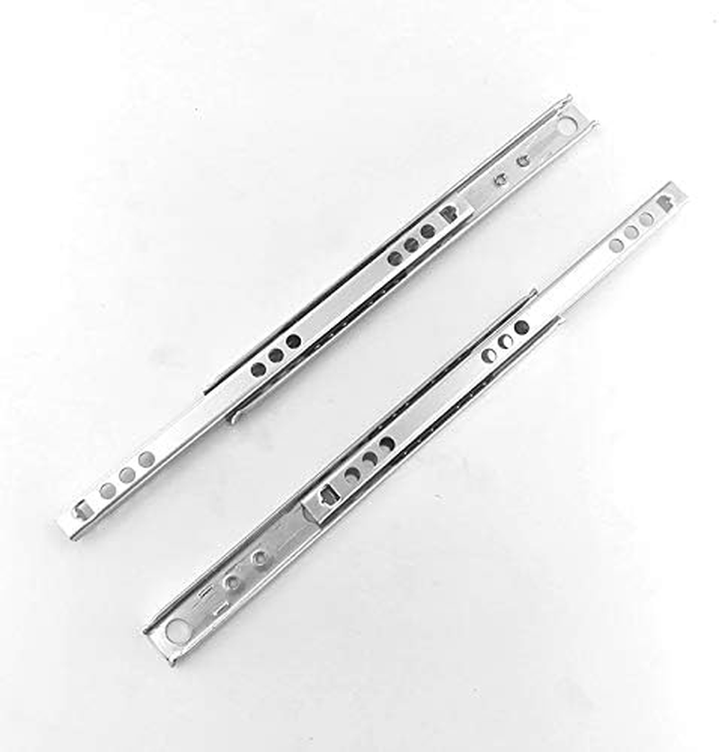 Drawer Runners, 1 Pair Ball Bearing Metal Drawer Runners 17Mm Wide Furniture Drawer Runners (246Mm Length)