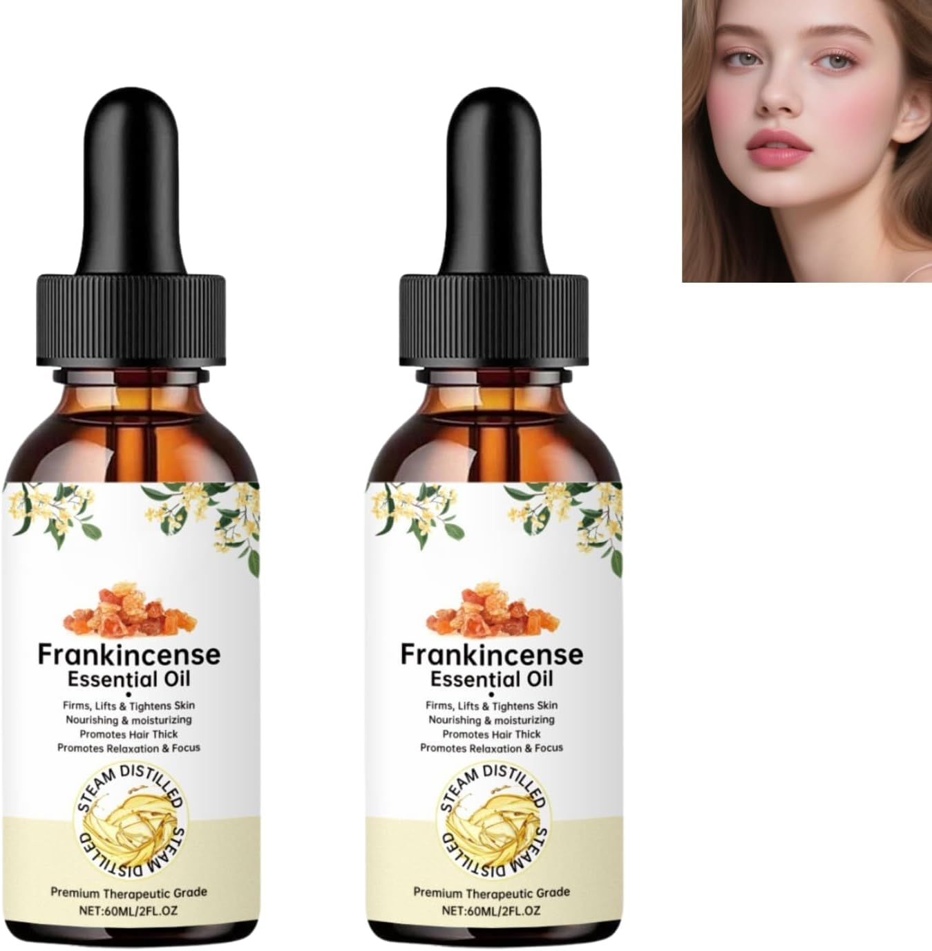 Frankincense Essential Oil from Resin Extract, Face & Body Moisturizer for Hydrating & Nourishing, anti Aging Wrinkle Care, Hair Care, Essential Oils Aromatherapy & Massage (1Pcs)