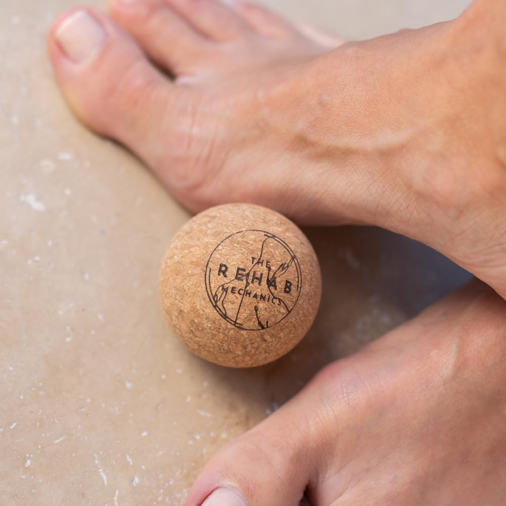 The Rehab Mechanics Mini Cork Ball &ndash; Natural Cork Massage Ball for Foot Pain Relief, Plantar Fasciitis & Arch Support &bull; Portable Trigger Point, Deep-Tissue, Circulation & Mobility Tool image number 3