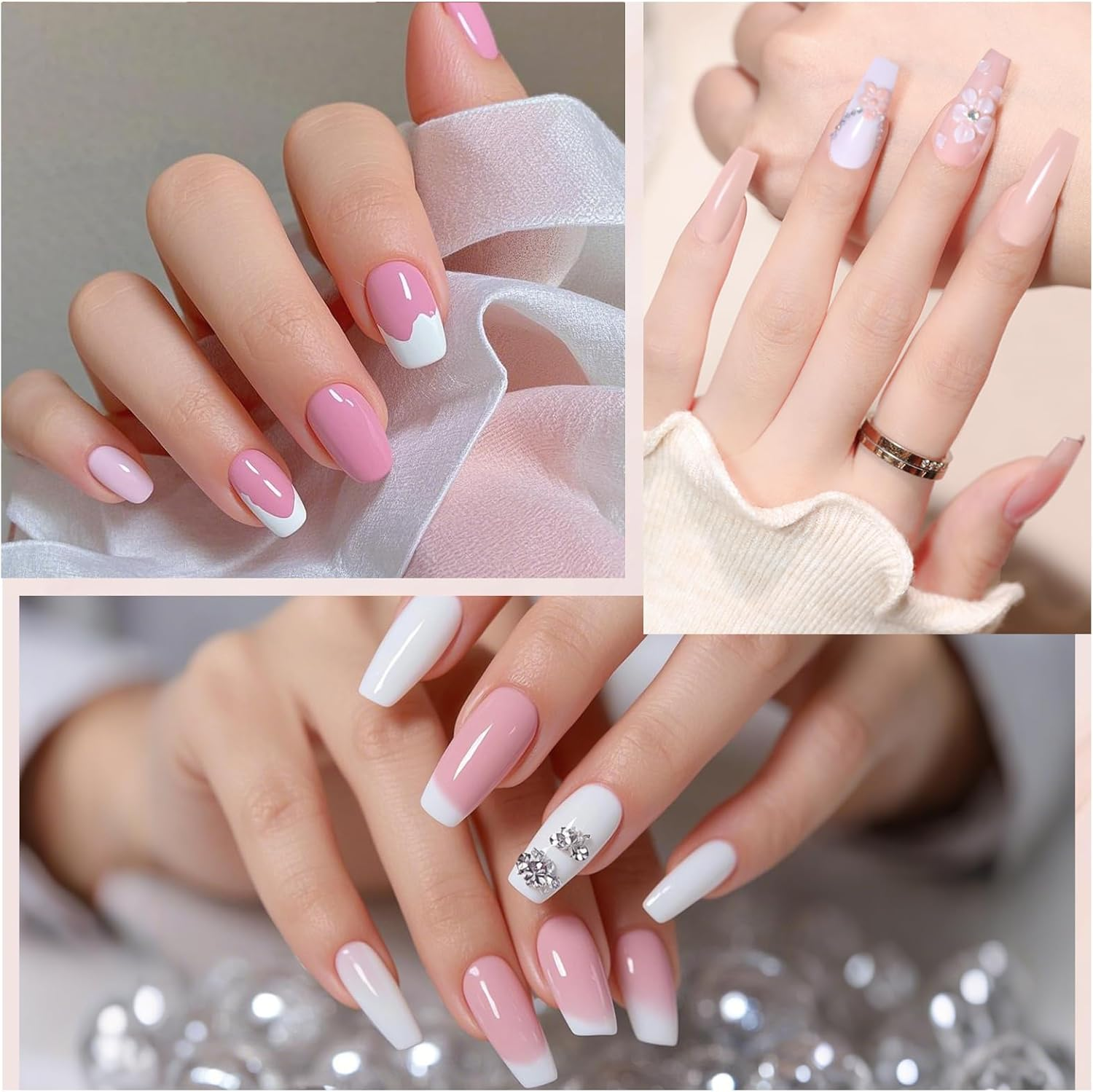 Acrylic Nail Kit,Acrylic Powder Set,Electric Nail Drill Set Polish Pen File Kit, Nail Lamp Manicure Dryer Lamp, Acrylic Nail 3D Art Manicure Supplies for Beginners with Everything image number 4