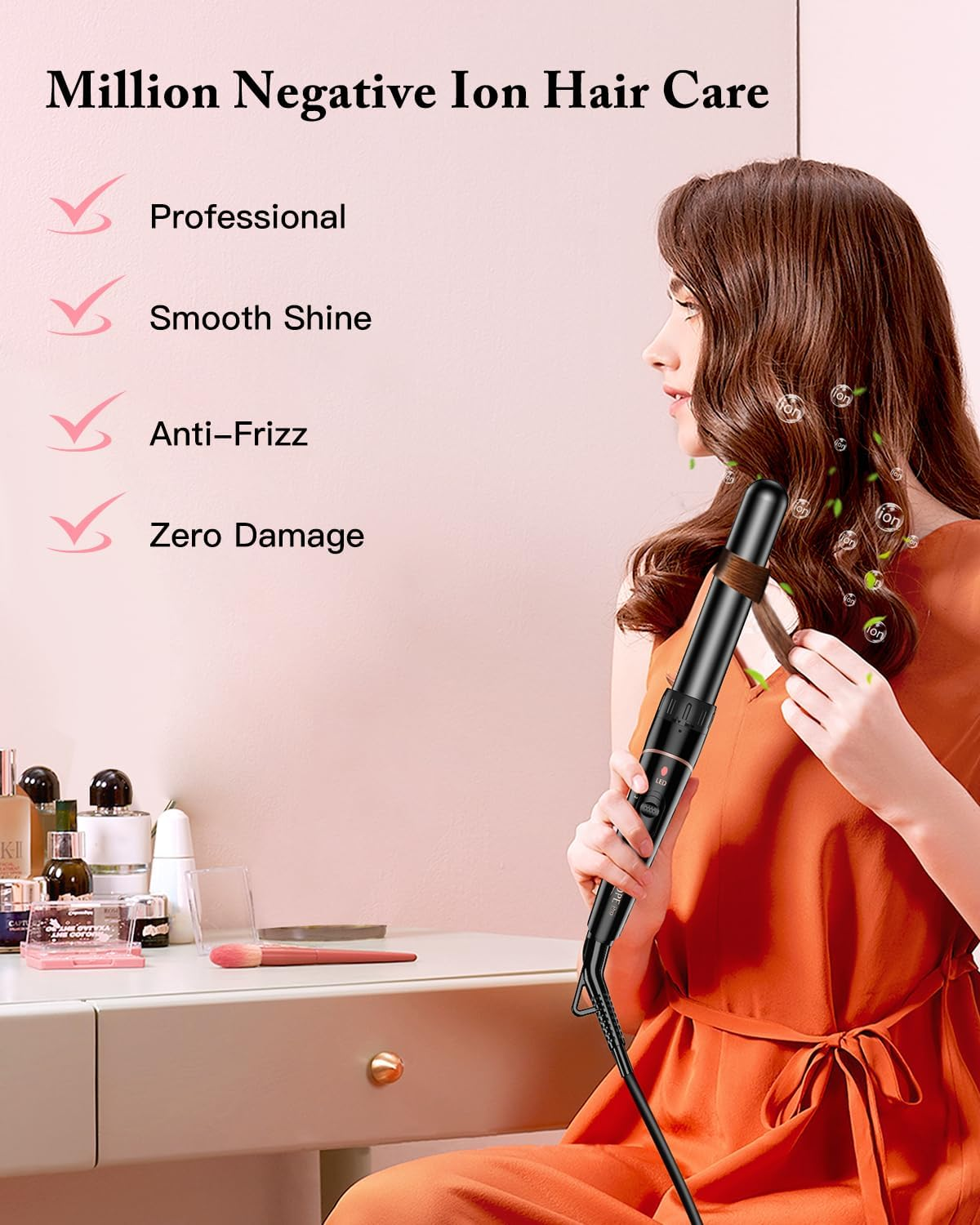 BESTOPE PRO 6-In-1 Hair Curler (10-32 Mm), Quick Heating (30), 2 Temperatures for All Hair Types, Automatic Shut-Off in 60 Minutes