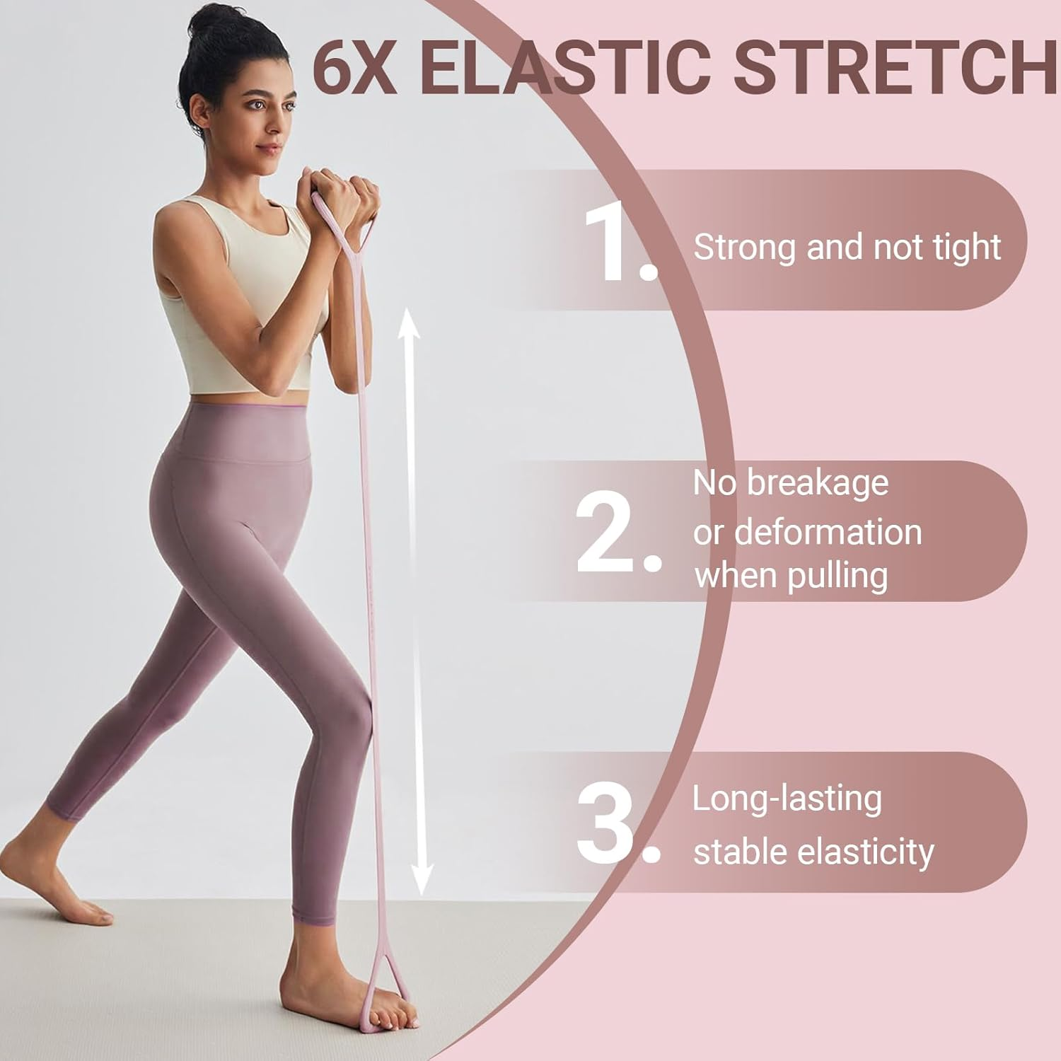 Viiotu Figure 8 Resistance Band,Upgraded Shoulder Stretch Resistance Bands with Handles,Silicone Exercise Bands for Workout Arm Back at Gym Home