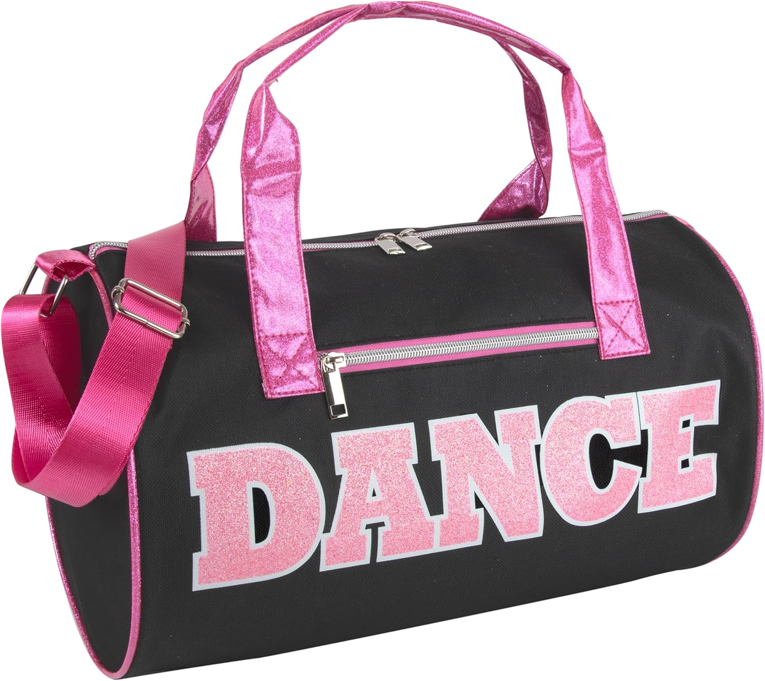 MADISON & DAKOTA Garment Dance Shoulder Bags for Girls, Teen Dancers, Costumes, Boys | Holographic Glitter Dance Bag for Kids, Dance Purple & Pink, Every Day