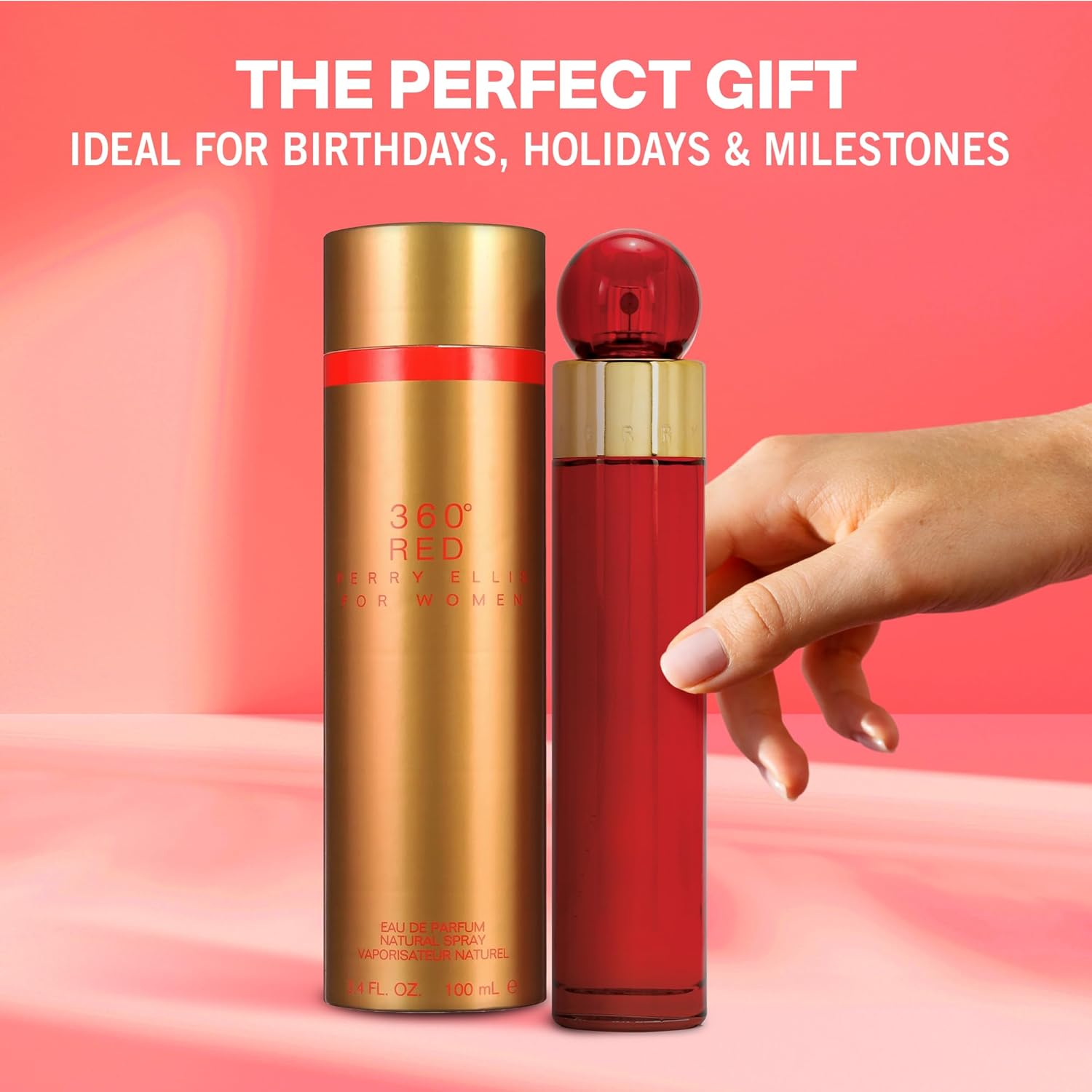 Perry Ellis 360 Red Eau De Parfum Spray for Women, 100Ml image number 4