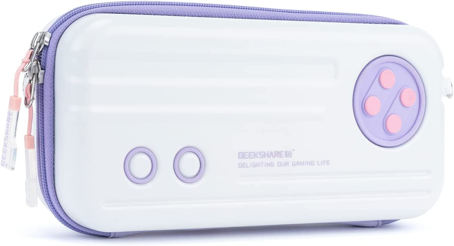 Geekshare Vintage Time Machine Carry Case Compatible with Nintendo Switch/Switch OLED - Portable Hardshell Large Capacity Travel Carrying Case Fit Switch Console and Accessories(Purple) image number 3