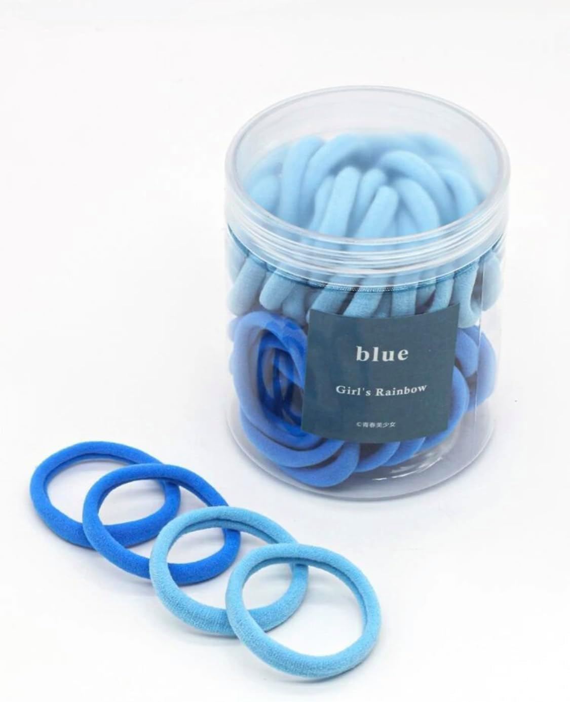 (Blue) 50 Hair Bobbles for Women, Men or Girls - Available in Various Colours - Very Soft, Will Not Pull or Damage Hair image number 3