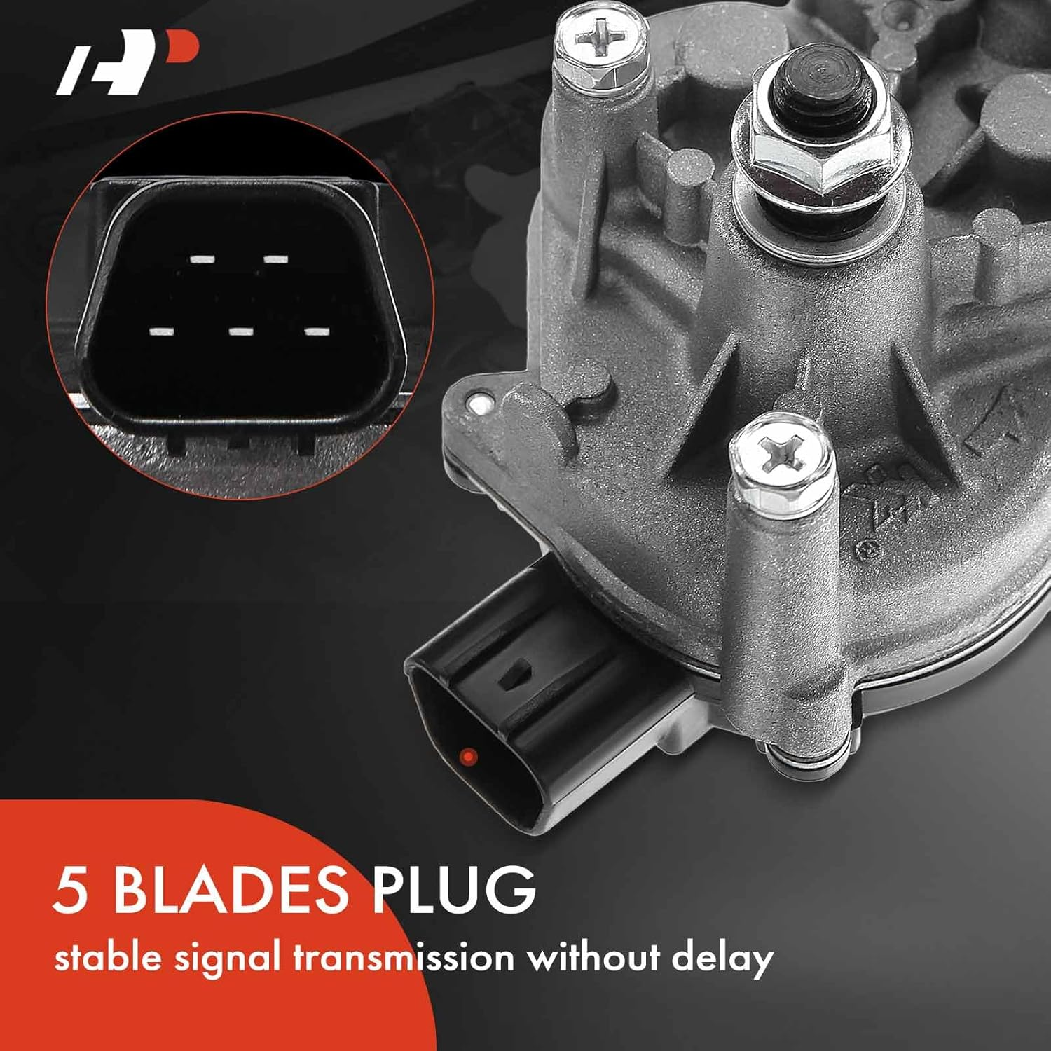 A-Premium Front Windshield Wiper Motor Compatible with Honda Civic 2006 2007 2008 2009 2010 2011, 1.3L 1.8L 2.0L, Sedan, 5-Pin, Replace# 76505-SNA-A01, 76505-SNA-A02