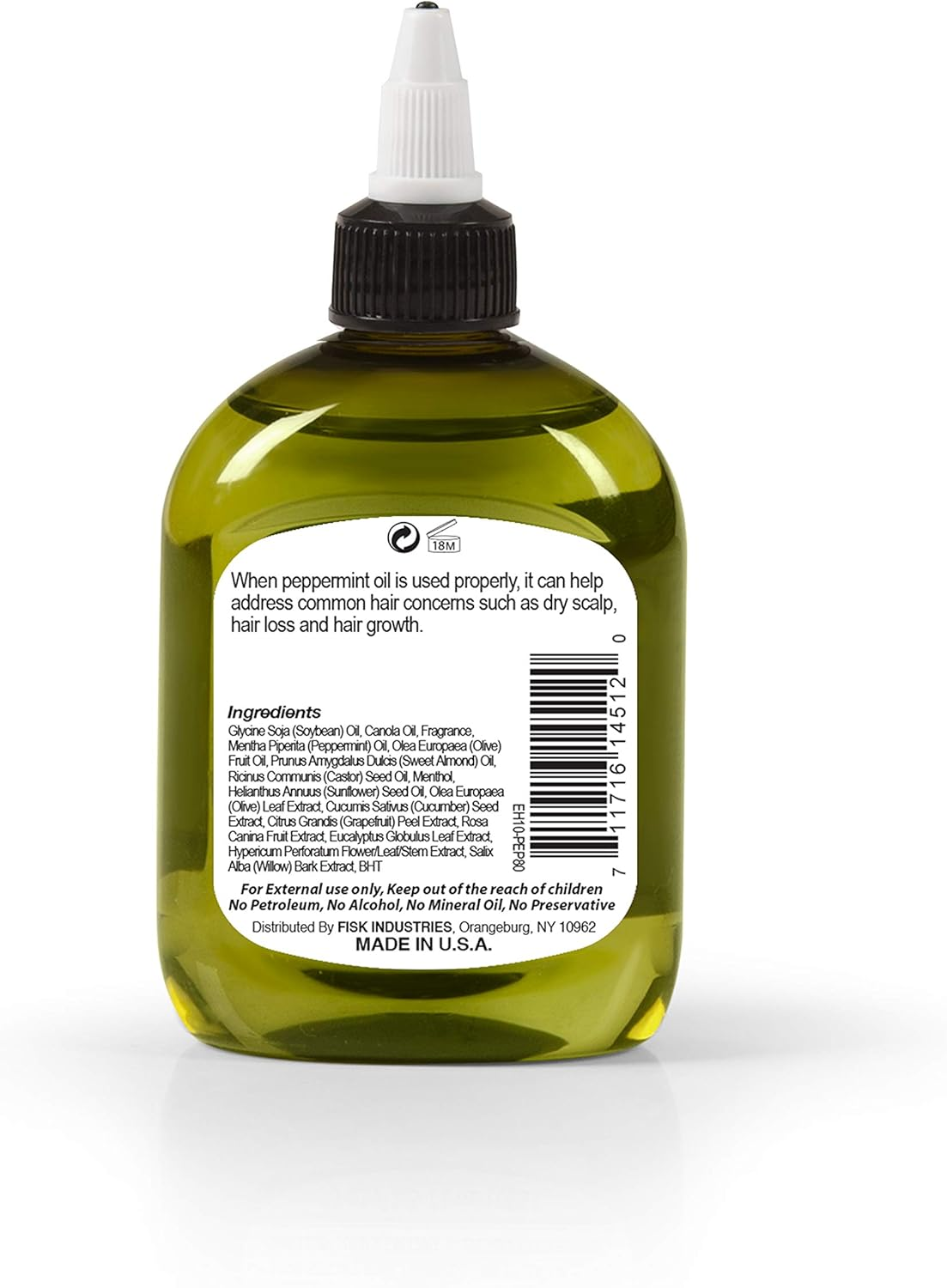 Ethereal Nature 99% Natural Hair Oil Blend with Peppermint, Green, 7.78 Oz image number 3
