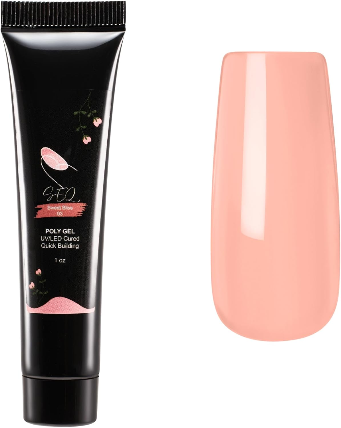 Quick.Simple.Easy SEQ Poly Extension Gel SWEET BLISS Nail Enhancement Gel for Beginner & Professional Nail Art Salon, Nail Building Gel, Strengthening Gel, French Manicure, Trendy Nail Art Design GIFT BAG image number 4