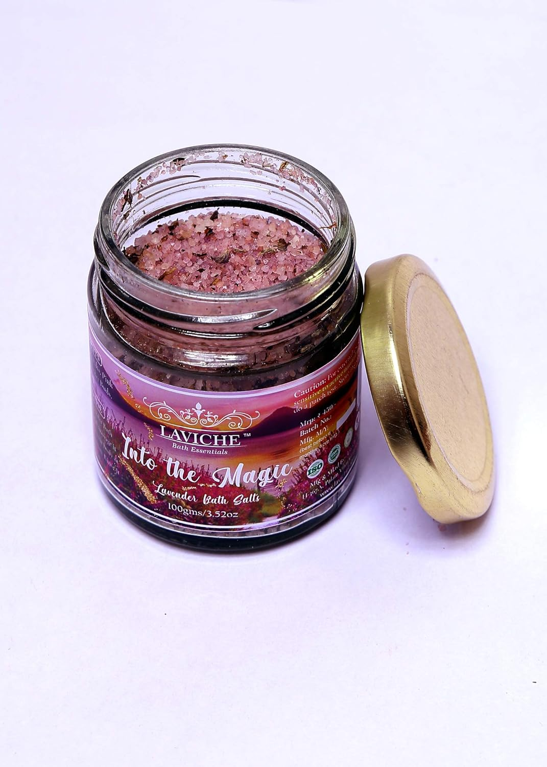 Laviche Bath Essentials Lavender Bath Salt 150 G Fragrance for Aroma Therapy for All Skin