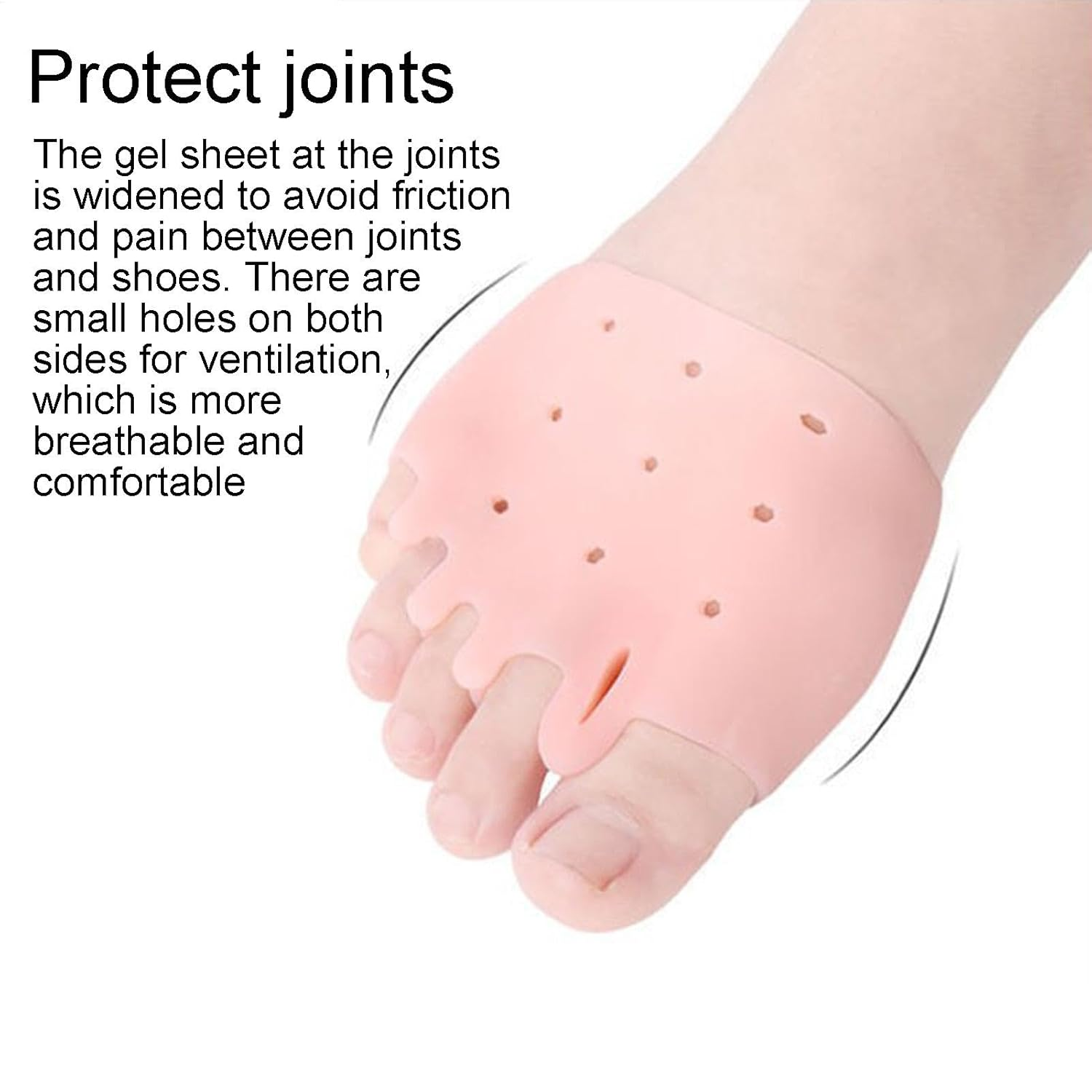 Toe Spacers for Feet | Foot Separators to Correct Bunions | Soft Women Metatarsal Cushion Toe Separators for Walking, Running, Yoga, Fitness image number 3