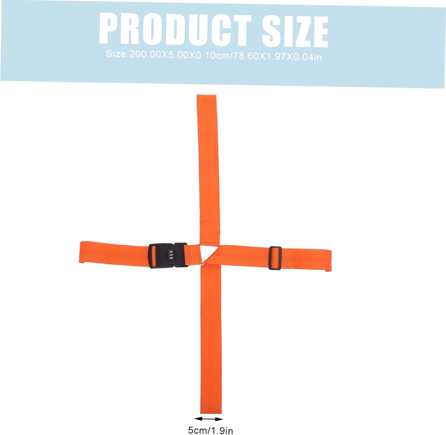 WESIEVYA Luggage Connector Strap Suitcase Strap TSA Approved Heavy Duty Luggage Fixing Non-Slip Travel Accessories for Suitcases and Checked Baggage image number 5