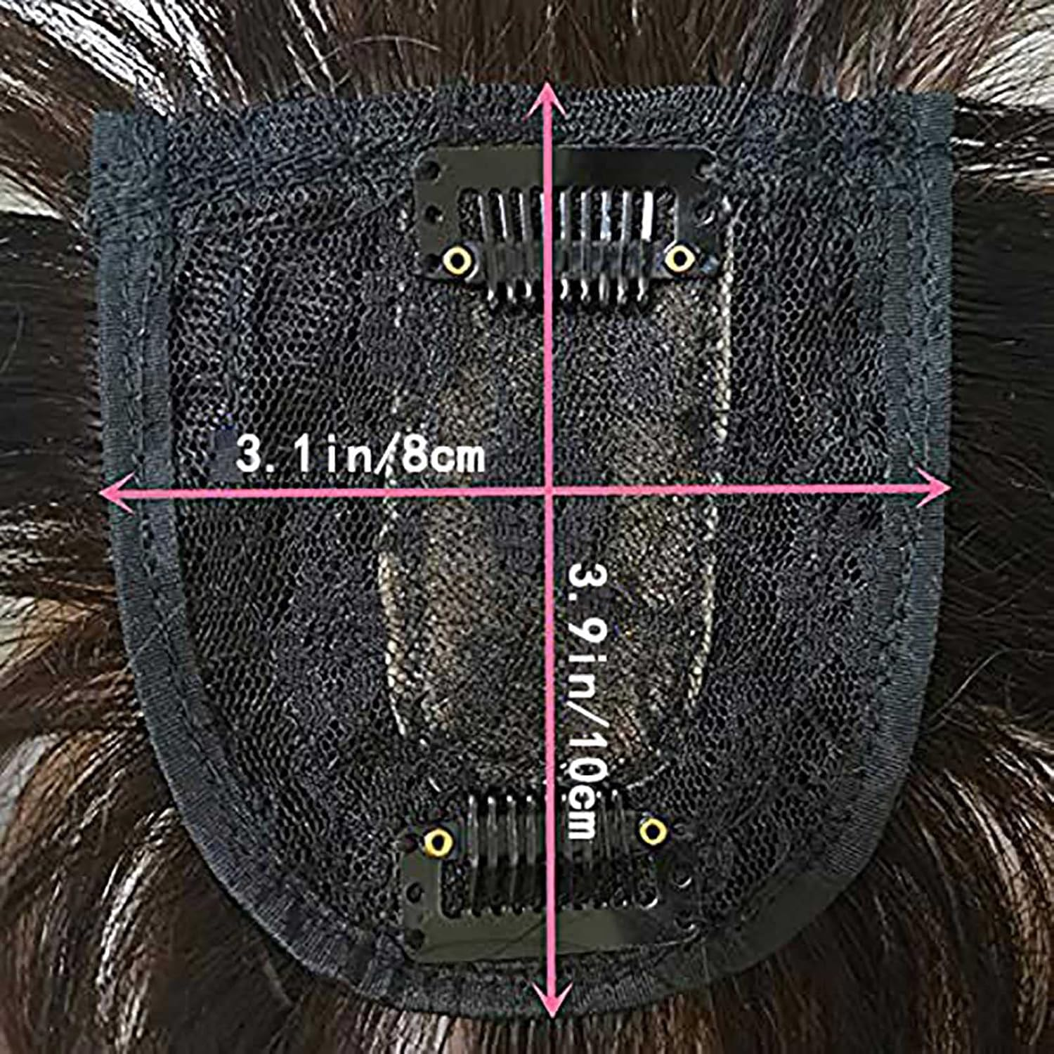 Real Topper Middle Side Part Human Hair, Hair Toppers for Women Real Human Hair No Bangs, Crown Topper Clip in Top Hairpieces for Women with Thinning Hair image number 3