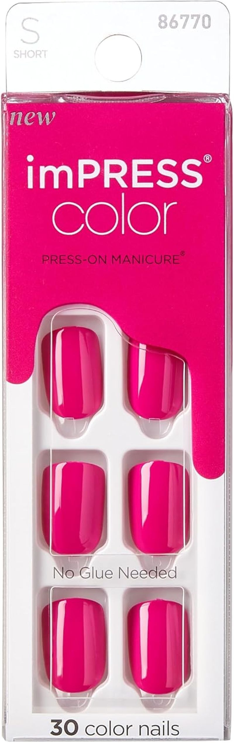 KISS Impress Color Press-On Nails Polish-Free Manicure Set, &lsquo;Orchid Festival&rsquo;, 30 Chip-Proof, Smudge-Proof Fake Nails image number 2