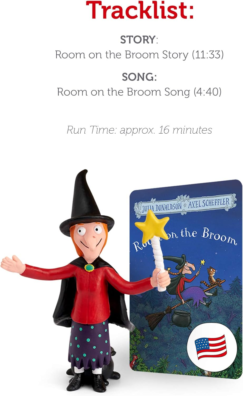 Tonies Room on the Broom - Includes 1 Story and 4 Songs for Toniebox Screen-Free Audio Player - Ages 3 and Up