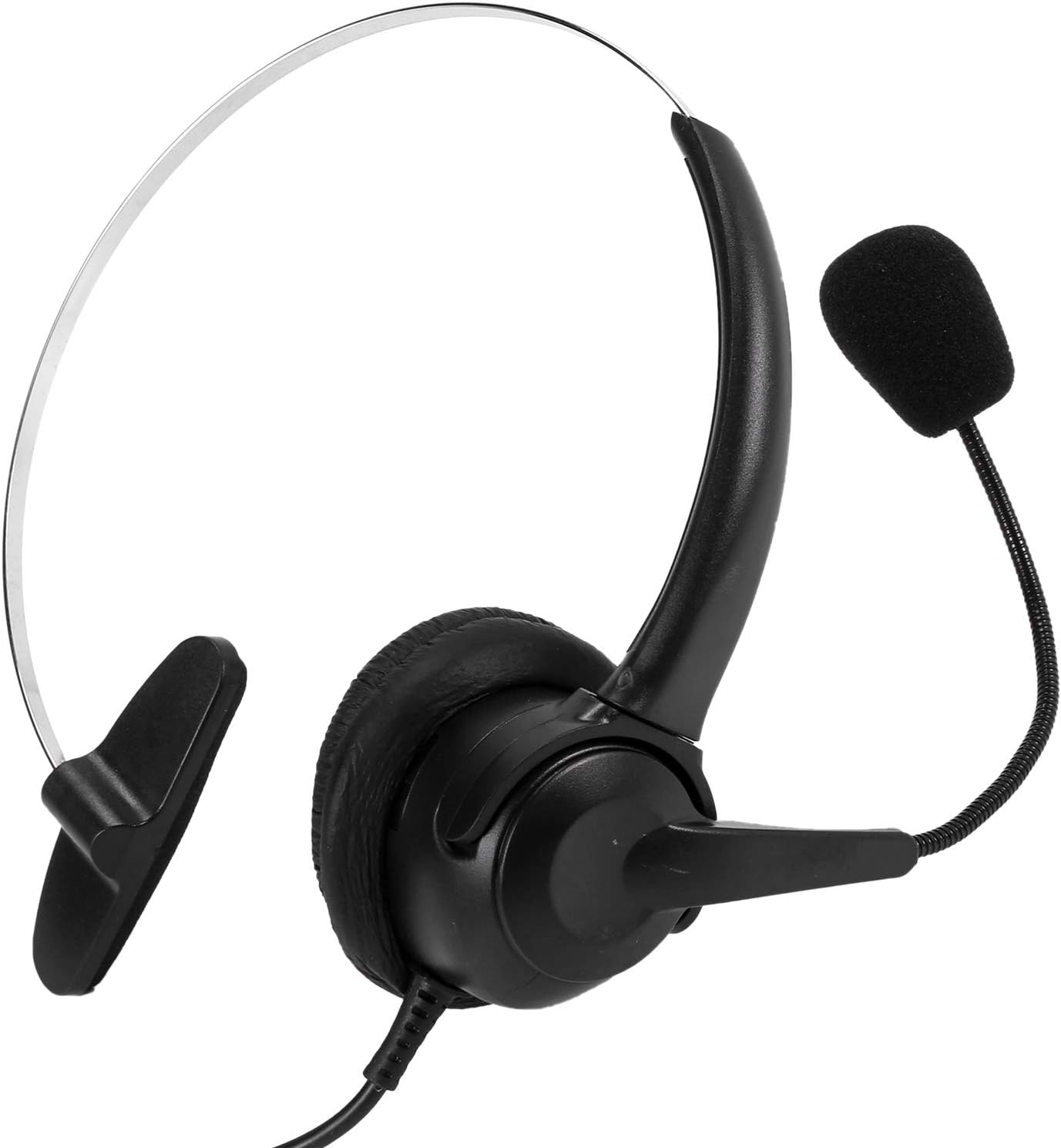 Byttlerom RJ9 Call Center Headphone Monaural Headphone Noise Reduction Headset Call Headphone with Mic