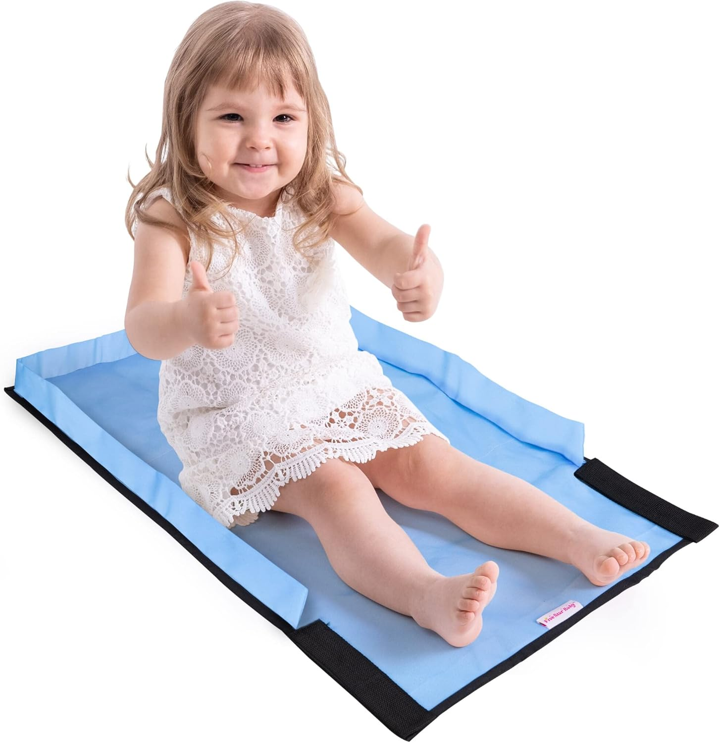 FIVESTARBABY Toddler Airplane Bed - Ultimate Travel Essential | Portable Airplane Seat Extender for Kids (12-36 Months) | Grey Velvet & Polyester