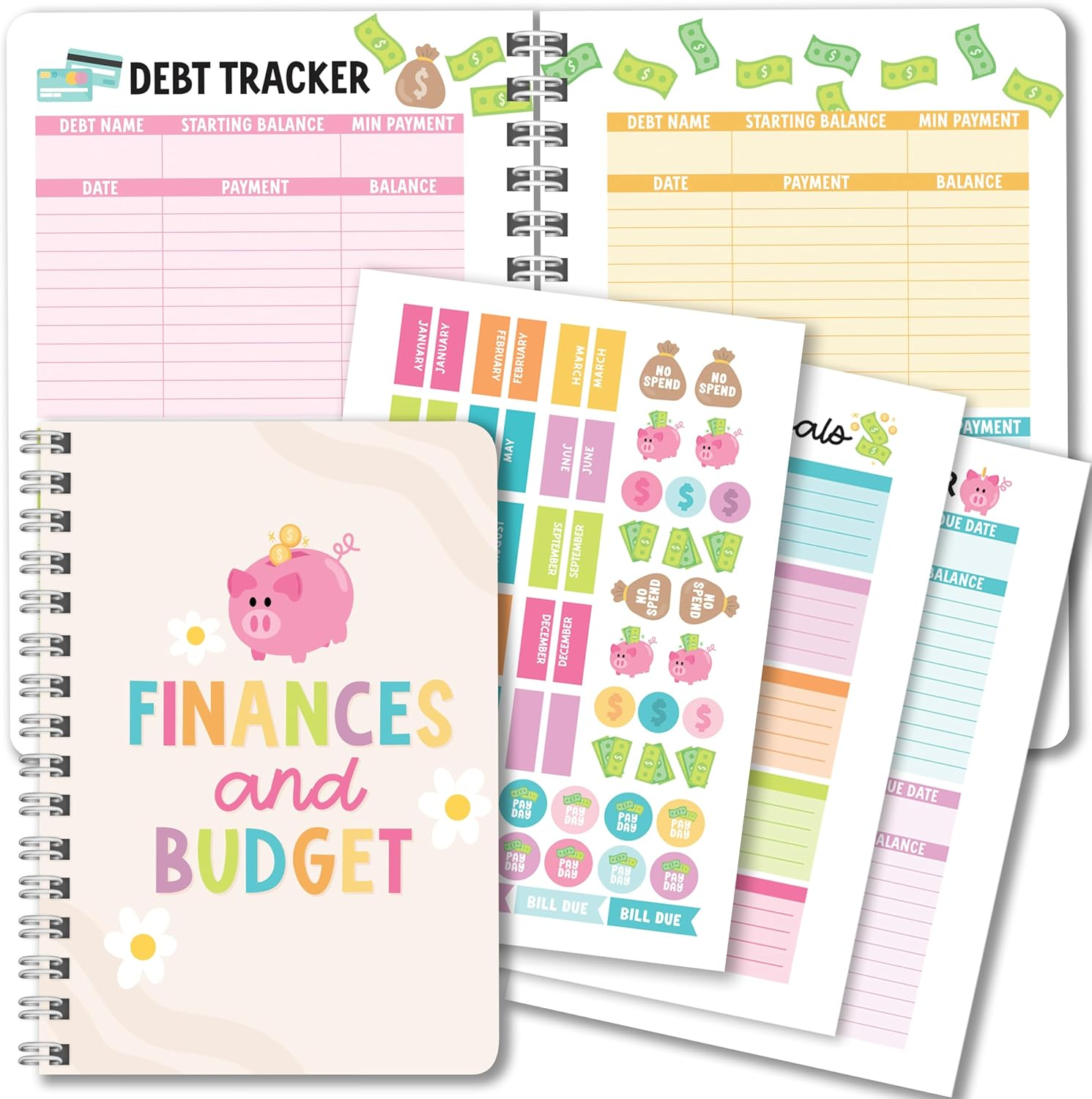 Boho Monthly Budget Planner 2025-2026 - Financial Planner Organizer Budget Book Planner, 2025 Budget Planner and Monthly Bill Organizer, Bill Book Organizer, Bill Tracker Notebook, Budgeting Book