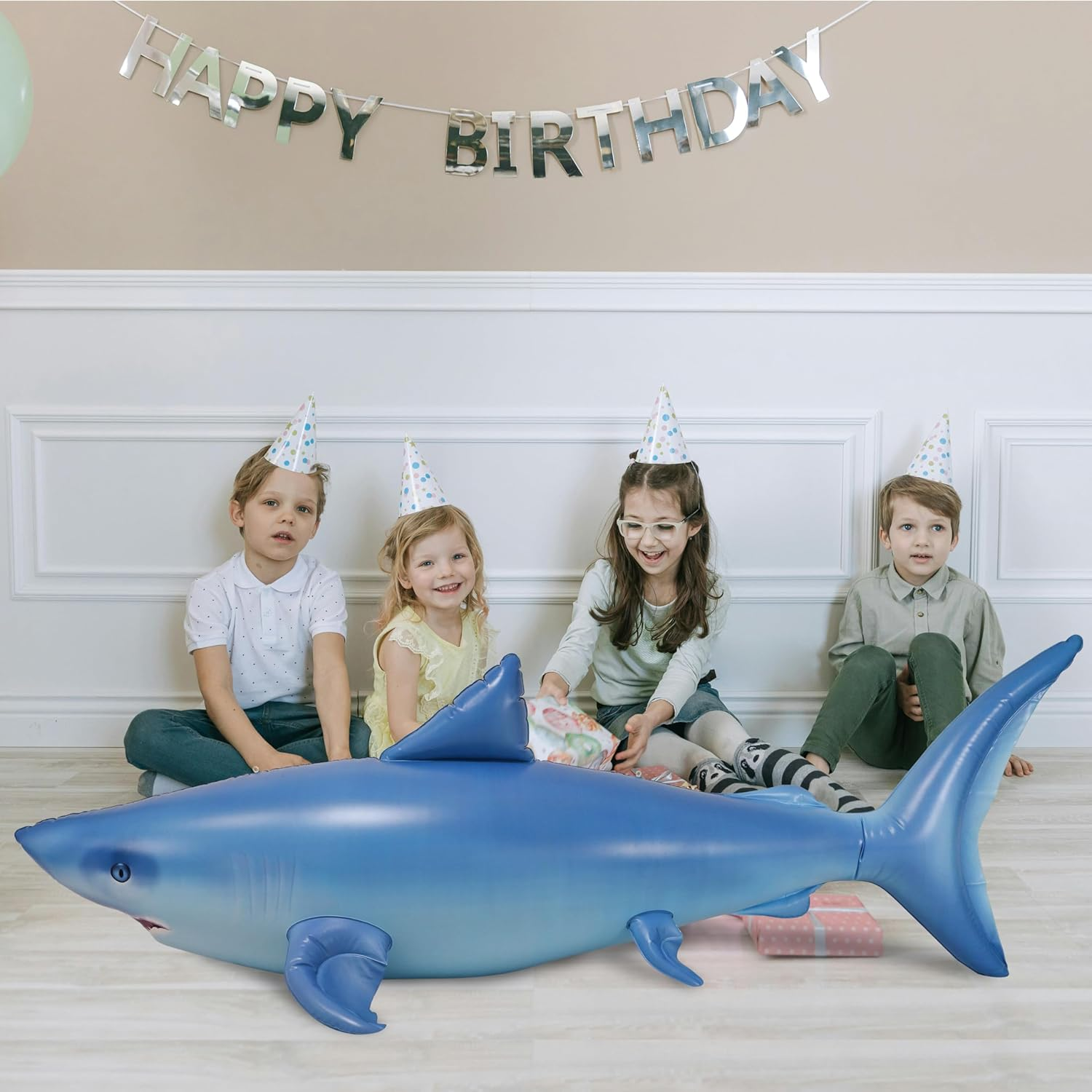 Jet Creations Inflatable Jumbo Large Great White Shark (Gen2), 82'' image number 4