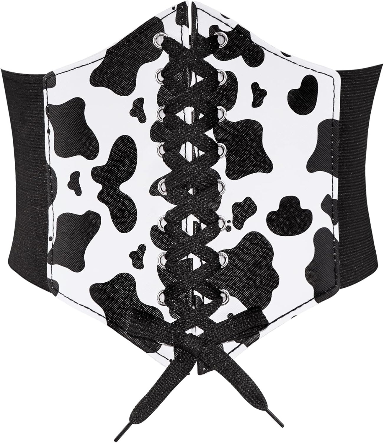 Corset Belts for Women, Wide Elastic Tied Leather Waspie Waist Belt for Girls Dresses