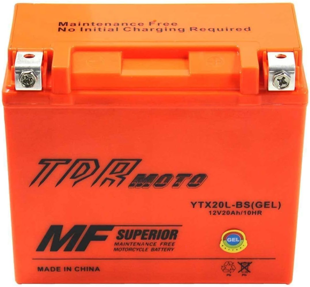 TDR YTX20L-BS 12V 20Ah GEL Motorbike Battery image number 1