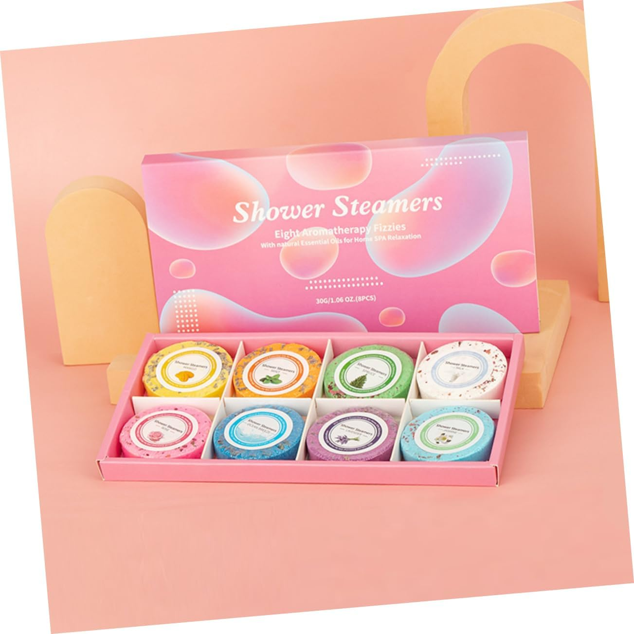 Aromatherapy Bath Tablets 8Pcs Essential Oil Shower Drops for Relaxing Spa Experience for Hotels and Home Baths image number 4