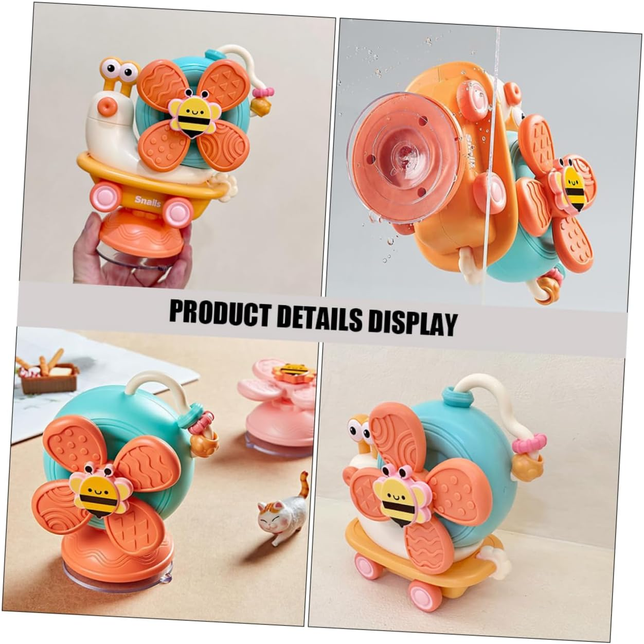 Vaguelly Windmill Plaything High Chair Toy with Suction Cup High Chair Suction Toy Suction Windmill Toy Windmill Toy for Highchair Plastic Sports to Rotate Christmas Socks image number 3