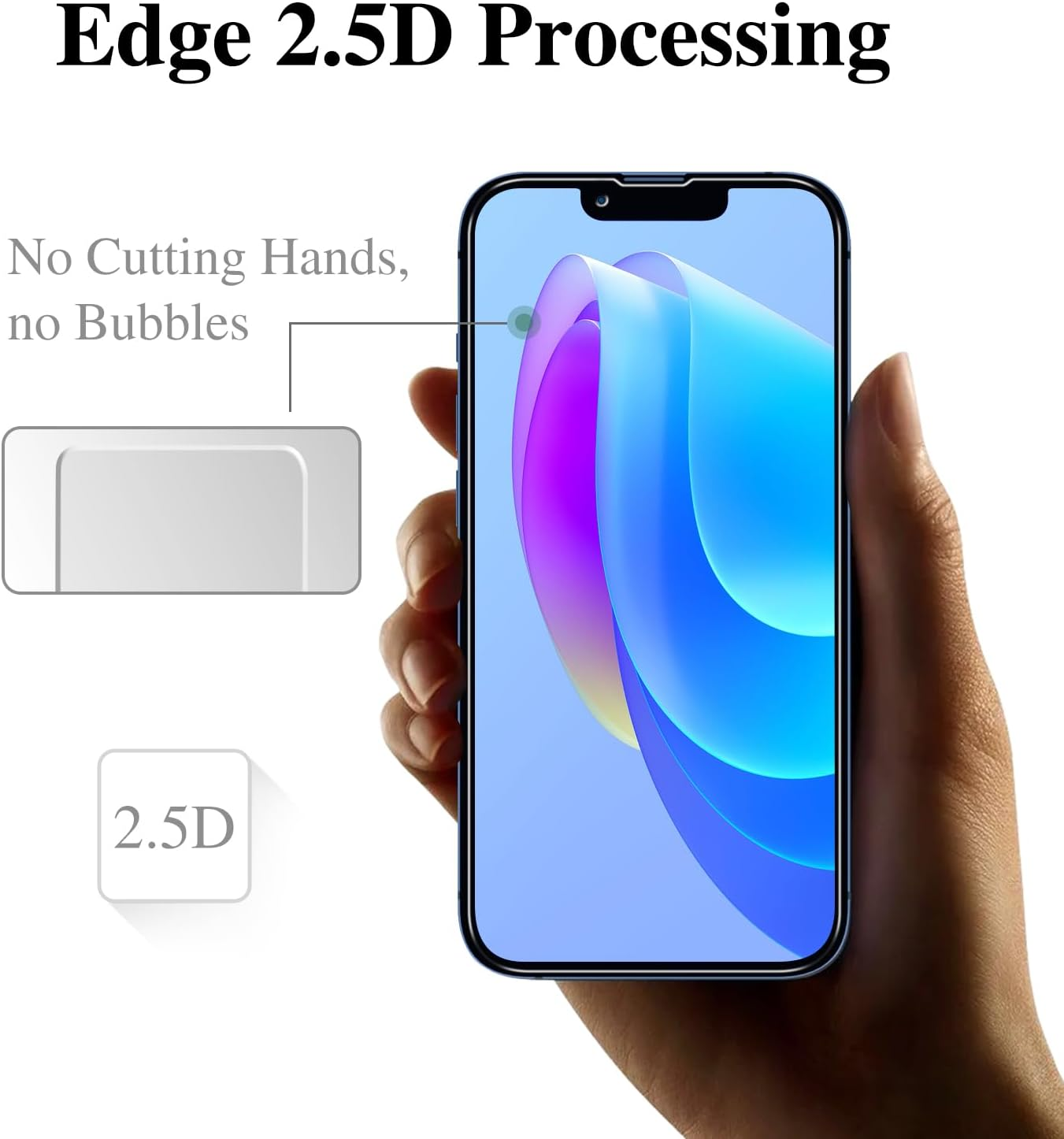 Pokolan 3 Pack Privacy Screen Protector for Iphone 13, Iphone 14, Iphone 13 Pro, anti Spy Tempered Glass, 9H Hardness, Case Friendly, anti Scratch, Bubble Free, Easy to Install