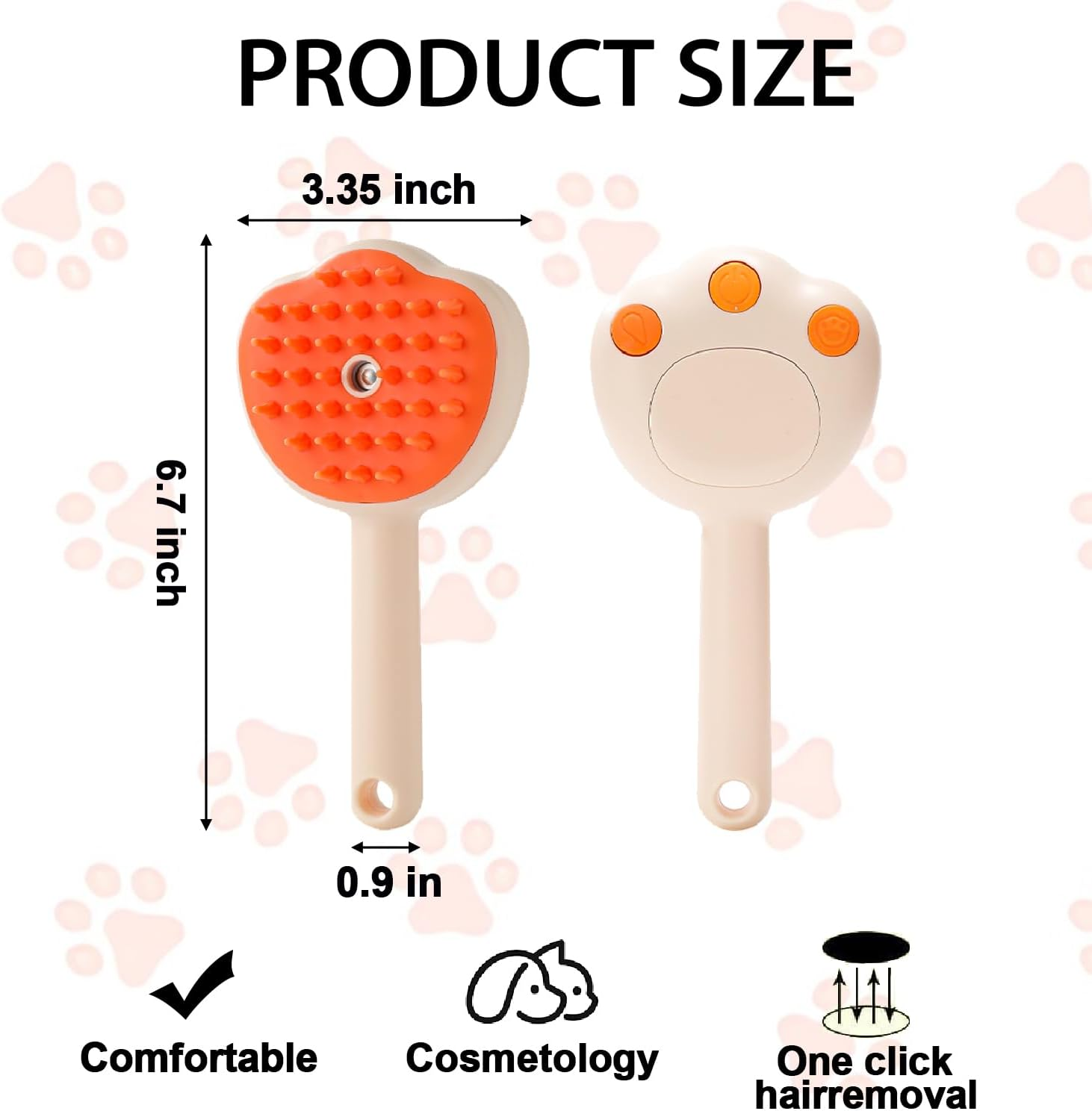 3-In-1 Pet Spray Brush for Dogs & Cats, Pet Grooming Cleaning Brush, Rechargeable Steam Brush, Pet Hair, Massage, Bathing and Combing All in One, Suitable for Long and Short Hair(Green) image number 5