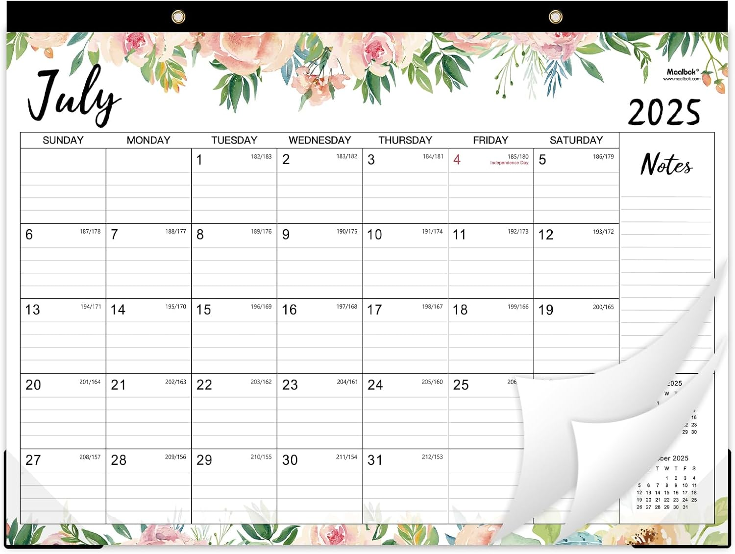 2025-2026 Desk Calendar - Jul 2025 - Dec 2026, 18 Months Large Monthly Desk Calendar, 14.6" X 11.5", Desk Pad, Large Ruled Block, To-Do List & Notes, Best Desk/Wall Calendar for Planning or Organizing image number 3