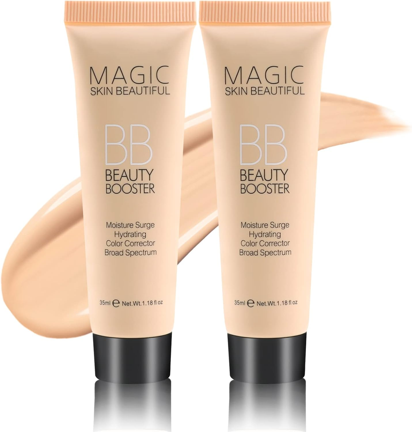 Boobeen Hydrating BB Cream, Full-Coverage Foundation&Concealer, Color Correcting Cream, Tinted Moisturizer BB Cream for All Skin Types - Evens Skin Tone（2 Pcs） image number 2