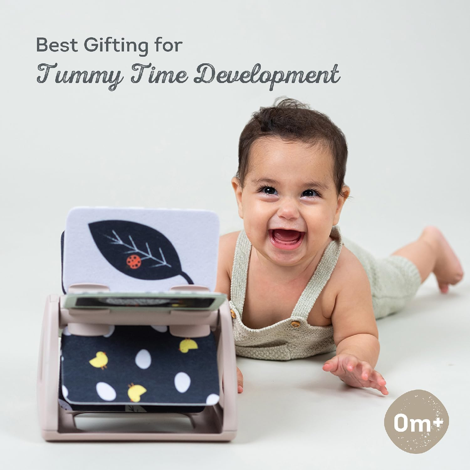 Taf Toys Black & White Rattling Spinning Book High Contrast Newborn Baby Toy 0-6, 6-12 Months with Mirror for Visual Stimulation, Tummy Time & Early Cognitive Development, Montessori Learning Activity image number 6