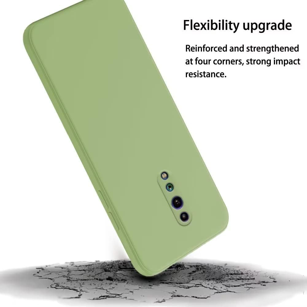 HONLEN Case for Oppo Reno Z Protective Case, 6.4 Inch Liquid TPU Silicone Mobile Phone Case with Drop Protection, Scratch-Resistant and Non-Slip Silicone Cover, Matcha Green - Matcha Green image number 1