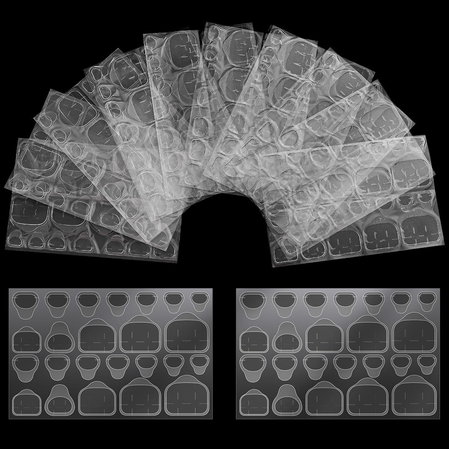 French Tips Press on Toenails 24 Pcs Acrylic Foot False Nails Square Fake Toe Nail Rose Detachable Stick Manicure Decoration for Women Girls