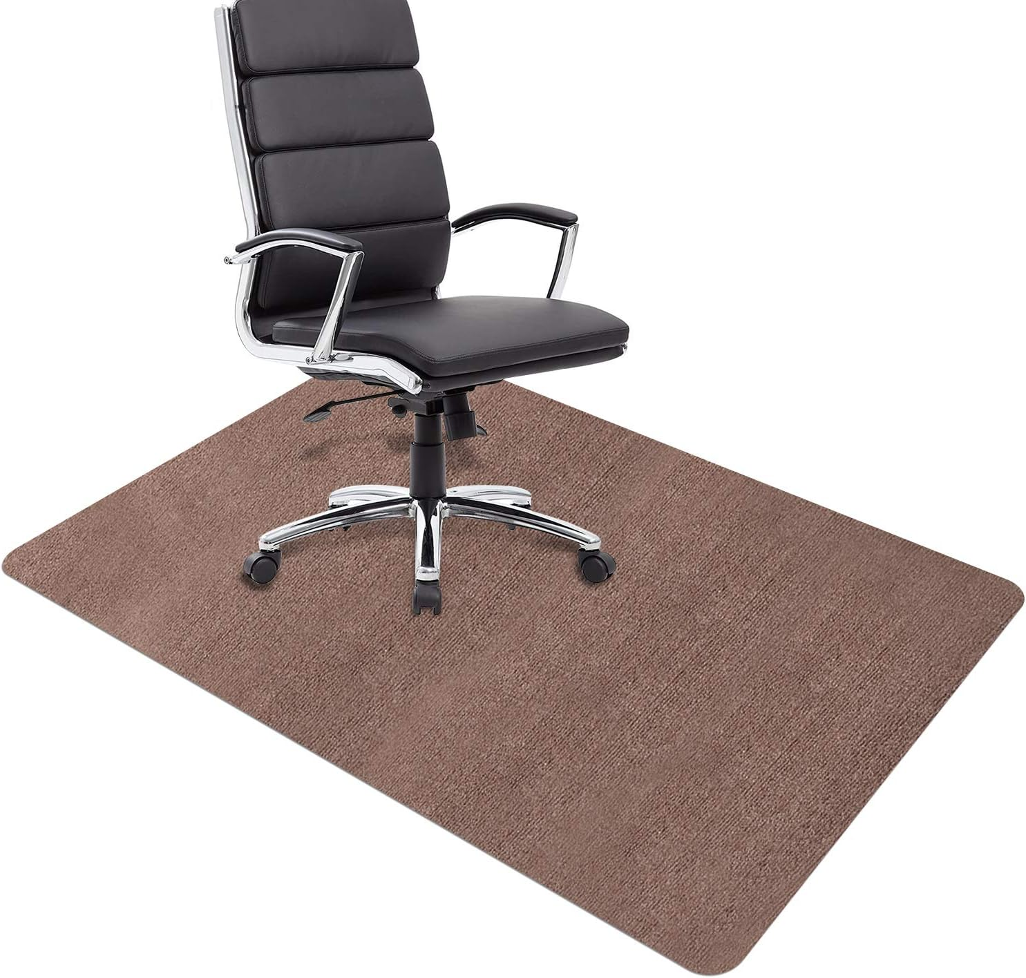 DELAM Office Chair Mat for Hardwood Floor & Tile Floor, under Desk Chair Mats for Rolling Chair, Computer Chair Mat for Gaming, Large Anti-Slip Floor Protector Rug, Not for Carpet, 47"X35", Black