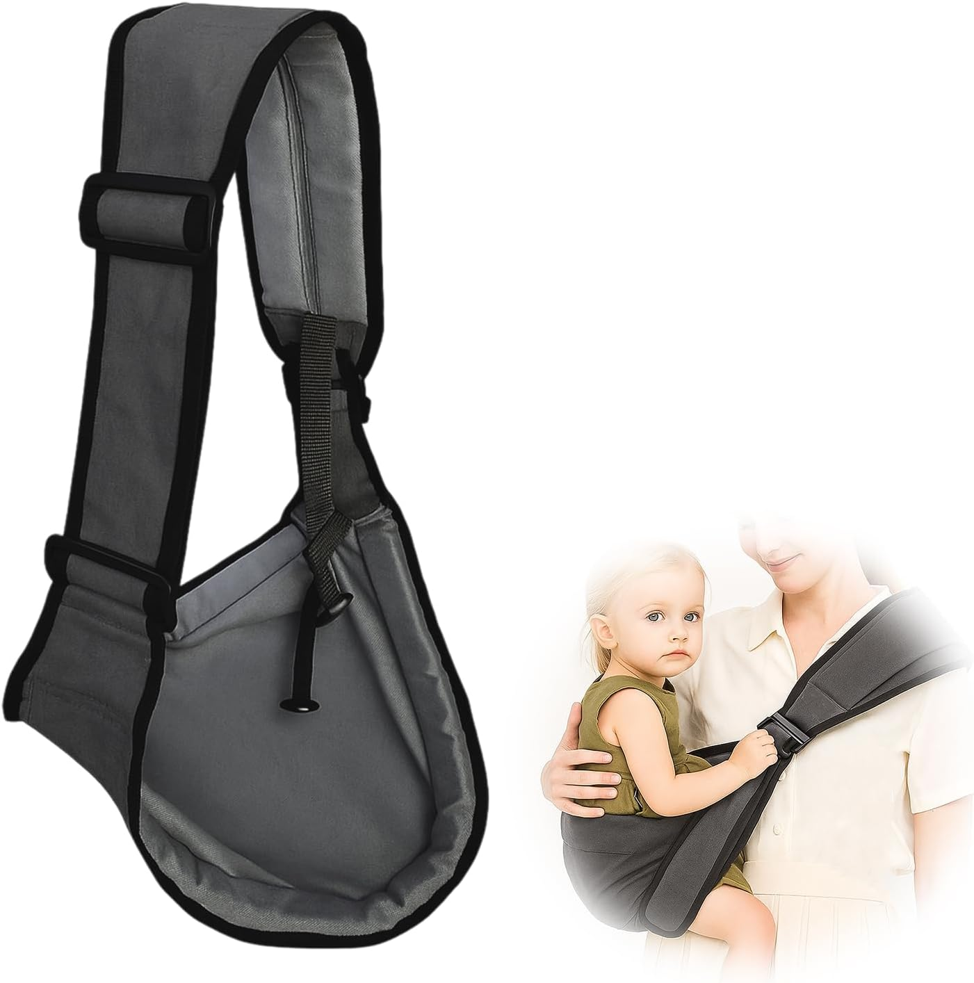 Toddler Carrier - Ergonomic Baby Sling for 6-36 Months (14-45 Lbs) - Adjustable & Breathable Infant Wrap - Hands-Free Design for Parenting - Lightweight for Travel, Shopping & Daily Use image number 5