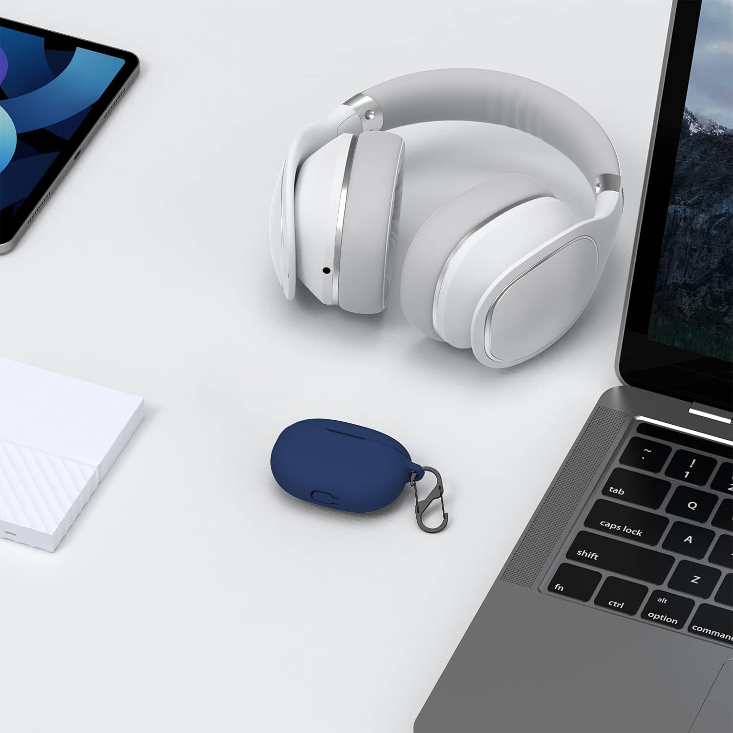 Haotop Soft Silicone Protective Cover Case Compatible with Beats Studio Buds (Navy Blue) - Red image number 7