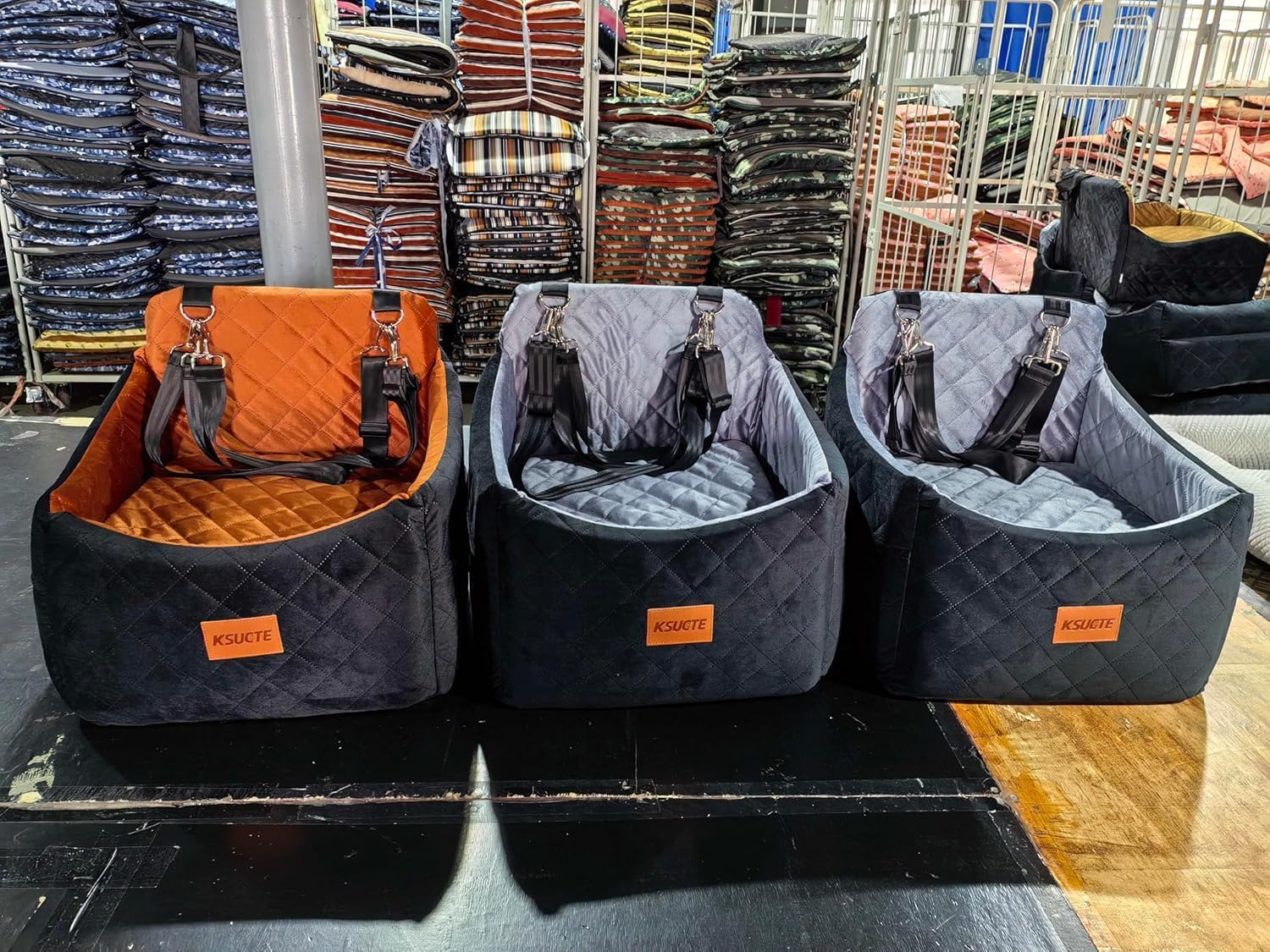 Dog Booster Car Seat for Small Dogs up to 30 Lbs &ndash; Elevated Pet Travel Seat, Safety Belt, Storage & Tether, for Front & Back Seats, Detachable & Washable (Black, 47Cm) - Black image number 2