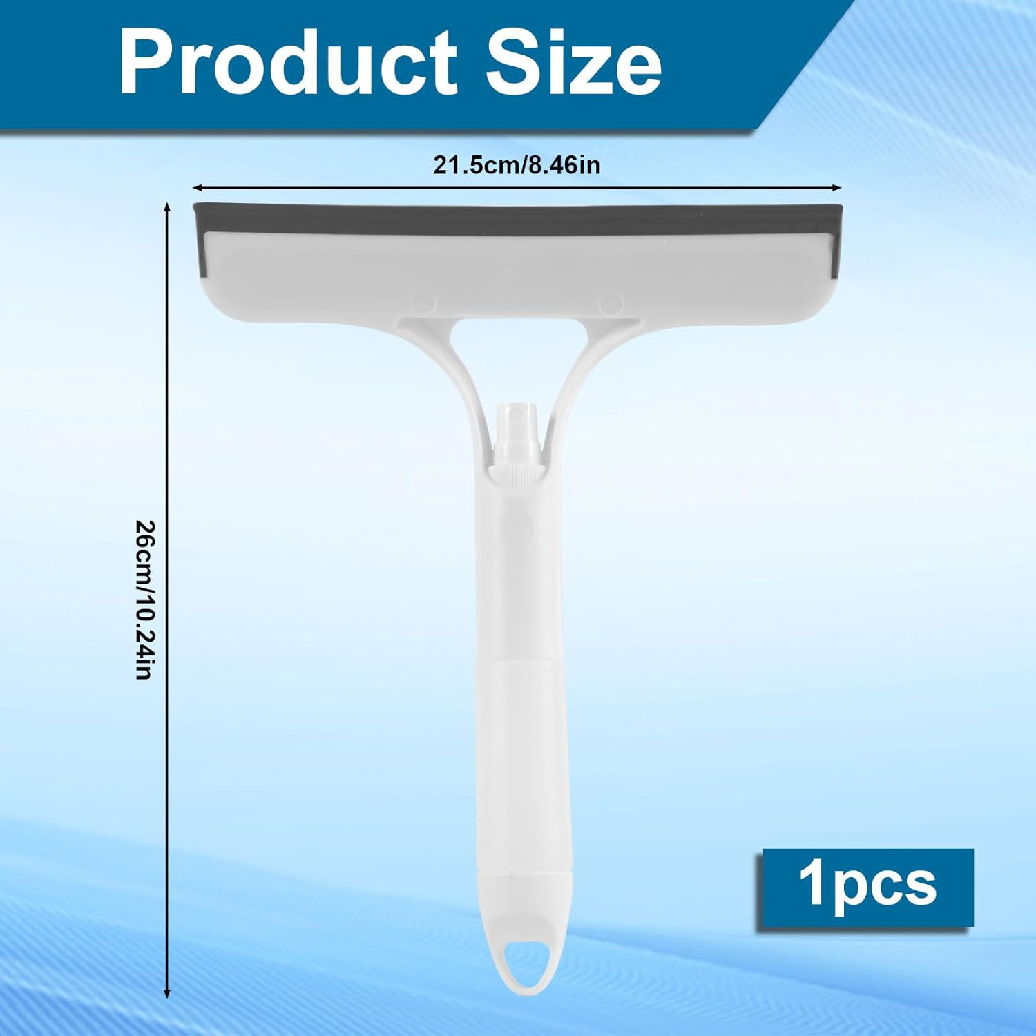 3 in 1 Window Cleaning Scraper with Spray Bottle, Multifunctional Glass Scraper Mirror Squeegee Window Cleaning Tool for Home Kitchen Car Windshield (White) image number 5