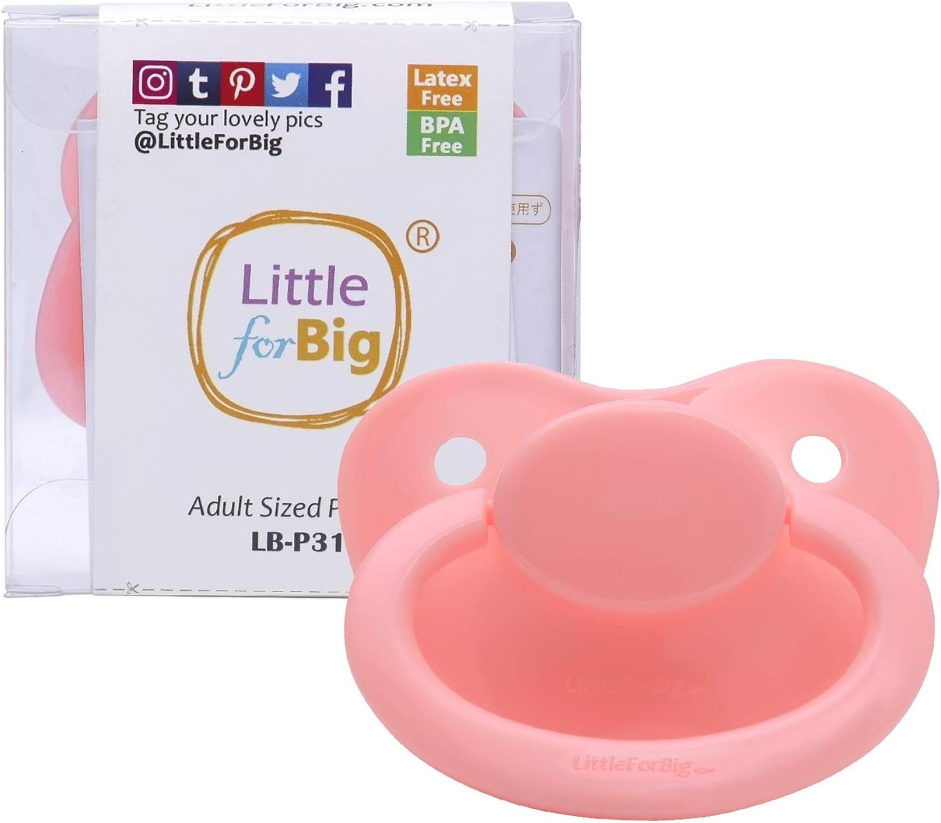 Littleforbig Bigshield Gen-I Pacifier Pink - Black-1 image number 2