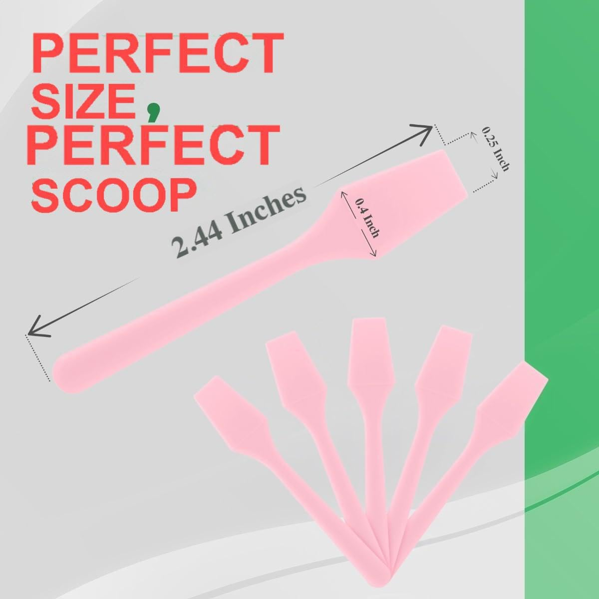 Custelen 100-Pack 2.5 Inch Mini Plastic Cosmetic Spatulas - Ideal for Makeup, Skincare, Crafting & More &ndash; Pink image number 2