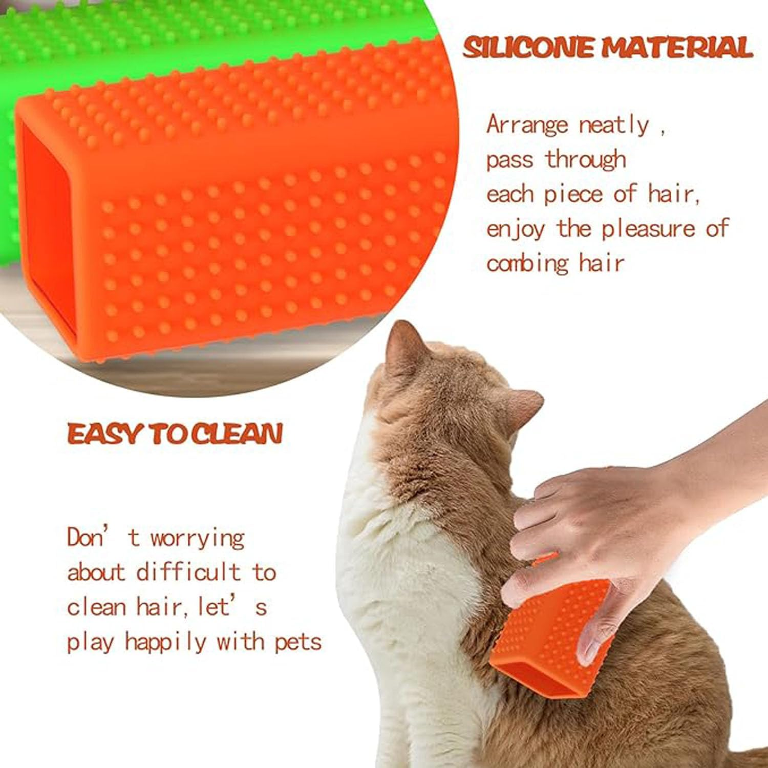 2 Pack Hollow Rubber Pet Hair Remover Brush for Furniture Carpets Cars Sofa and Clothes - Efficient Multi-Surface Cleaner for Dog and Cat Removal Hollow Rubber Pet Dog Cat Hair Remover image number 1