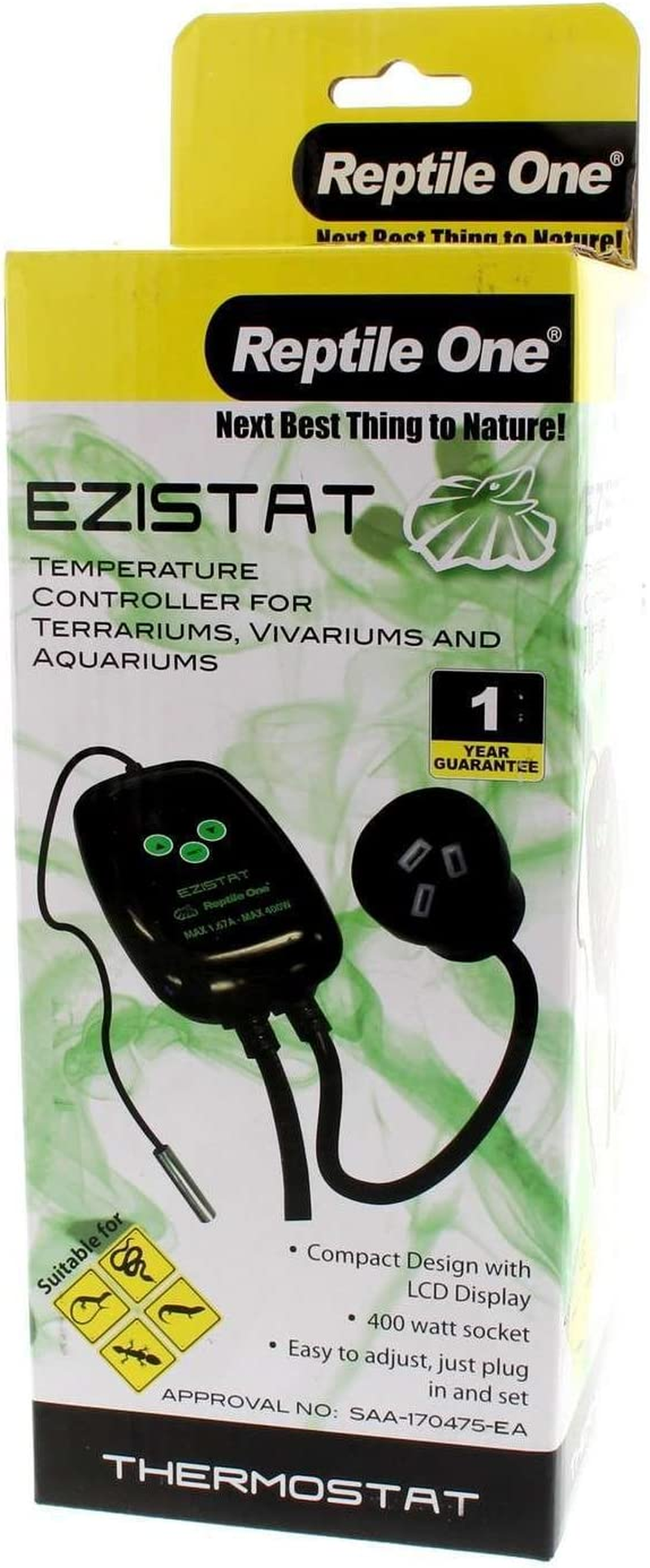 Ezistat Temp Controller Reptile One 10C to 35C Temperature 400 Watt Socket image number 1