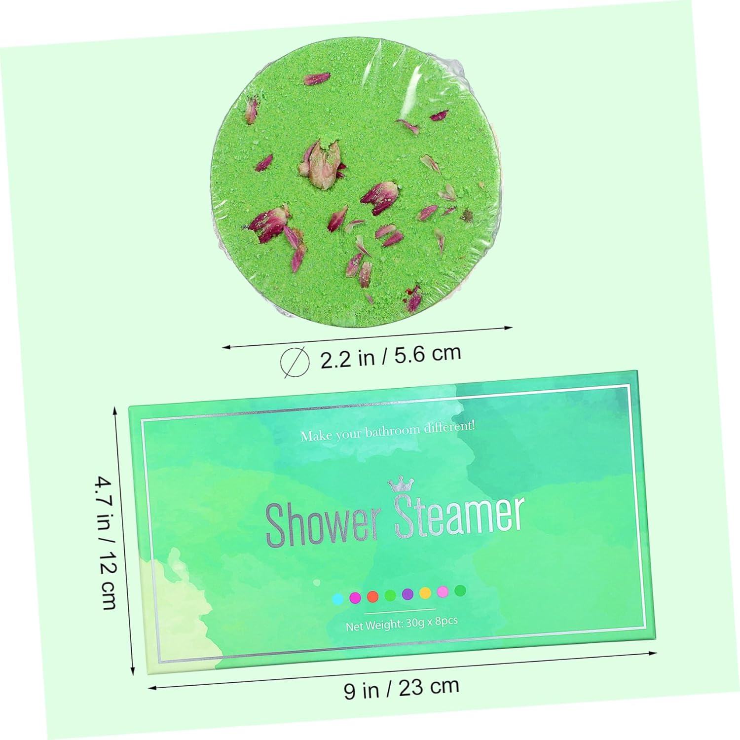 PACKOVE 8Pcs Bath Salt Tablets Aromatherapy Shower Bombs Relaxing Spa Experience Essential Oils Soften Skin Hotel Home Use image number 3