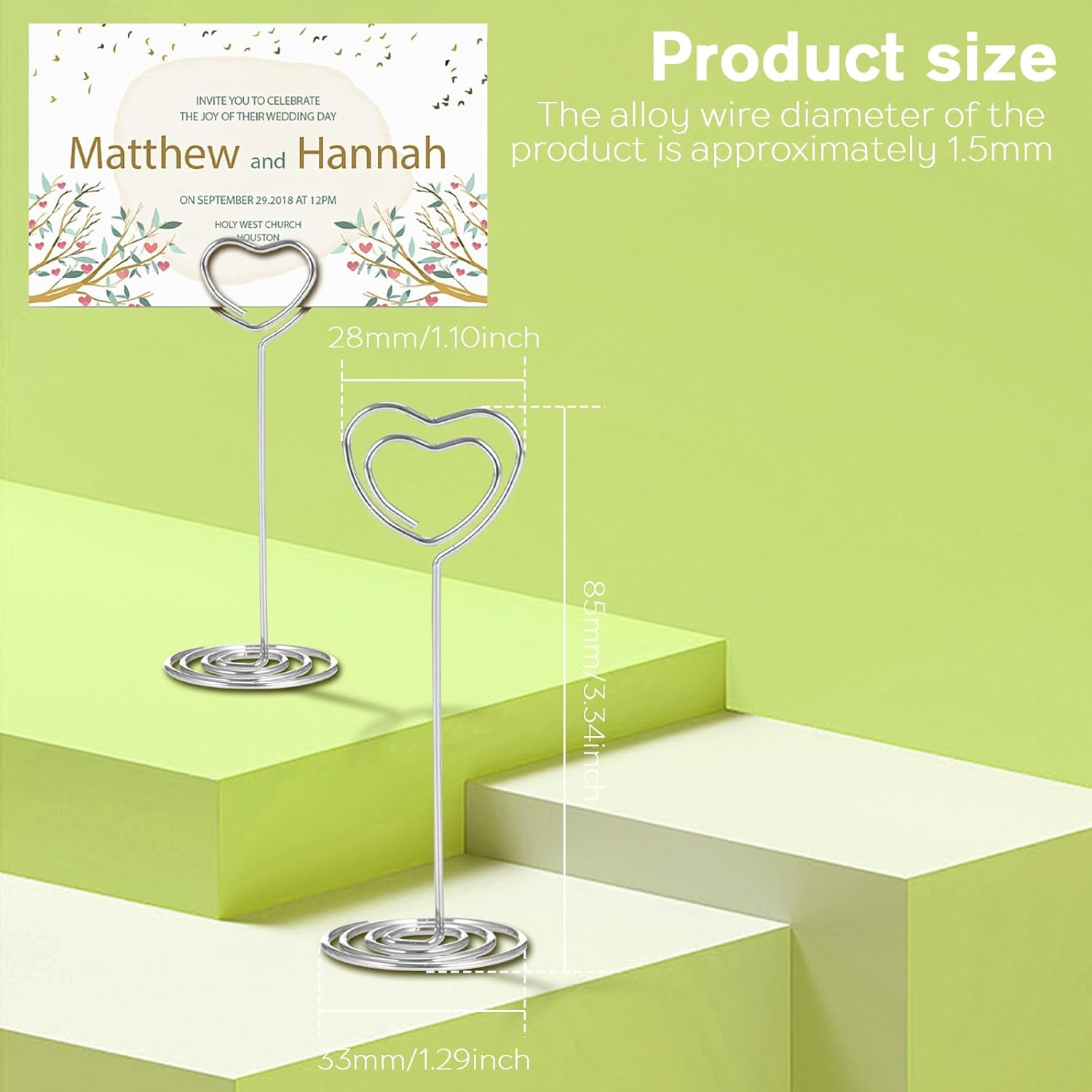 Powerful 30 Pcs Table Number Holders 85Mm Place Card Holder Sign Recipe Holder for Restaurants Table Setting Wedding Party image number 5