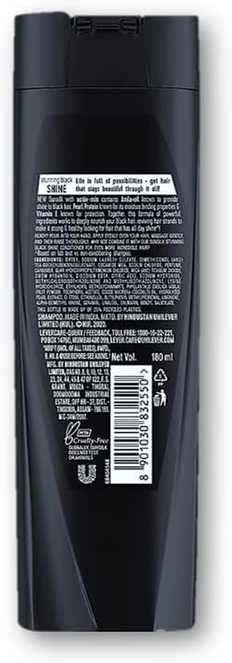 Sunsilk Stunning Black Shine Shampoo 180 Ml (Pack of 2)