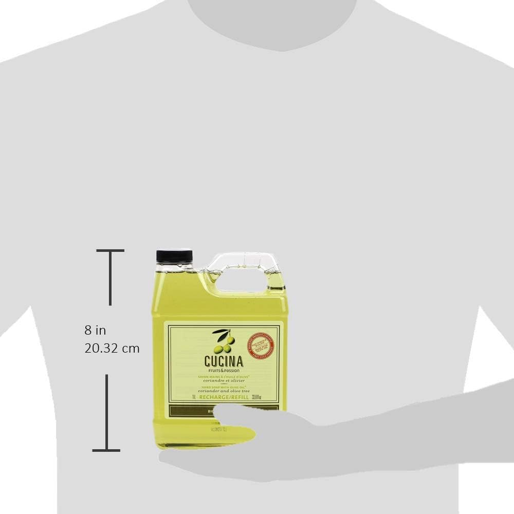 Cucina Purifying Hand Wash Refill, 33.8 Oz Plastic Jug (2, Coriander and Olive Tree) image number 5